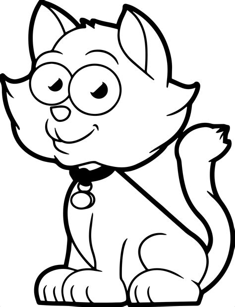 cartoon cat pictures to color